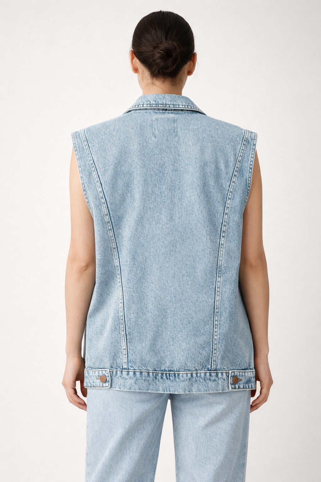 Gilet en Jean Sans Manches – Denim Bleu