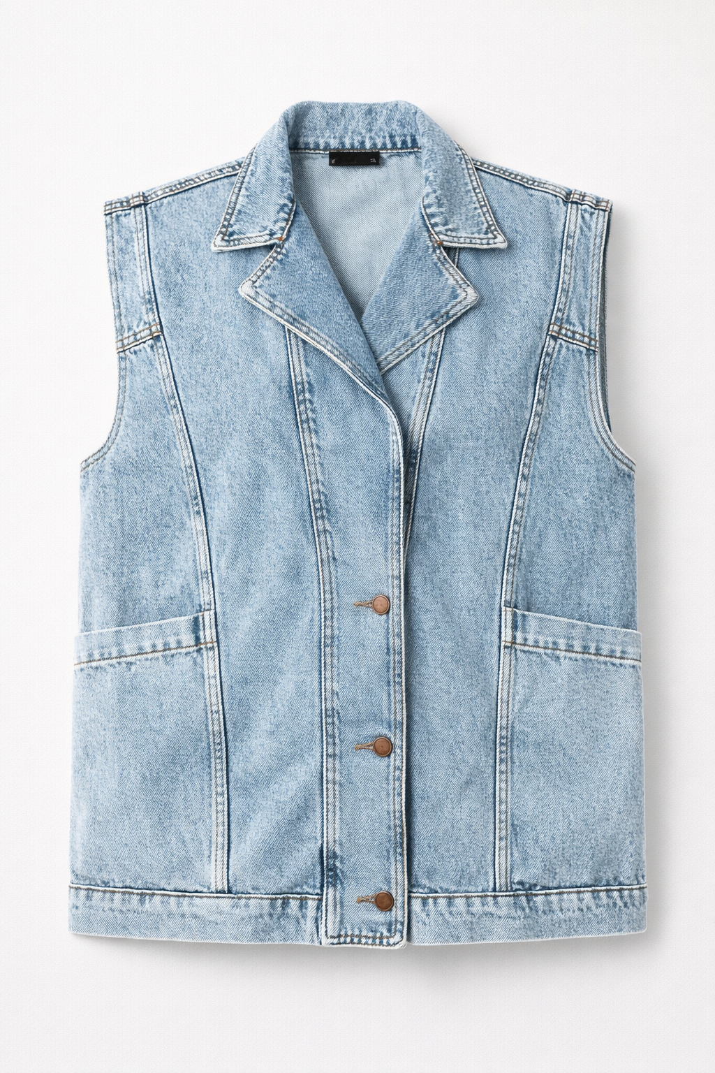 Gilet en Jean Sans Manches – Denim Bleu
