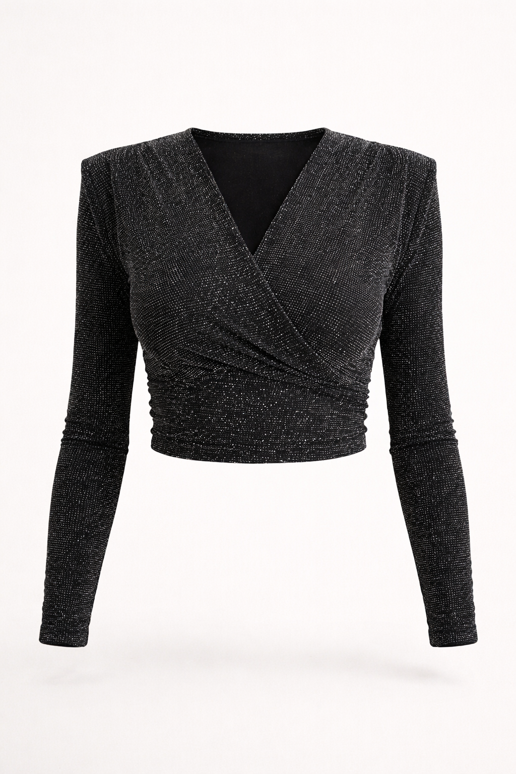Haut Croisé Pailleté Noir