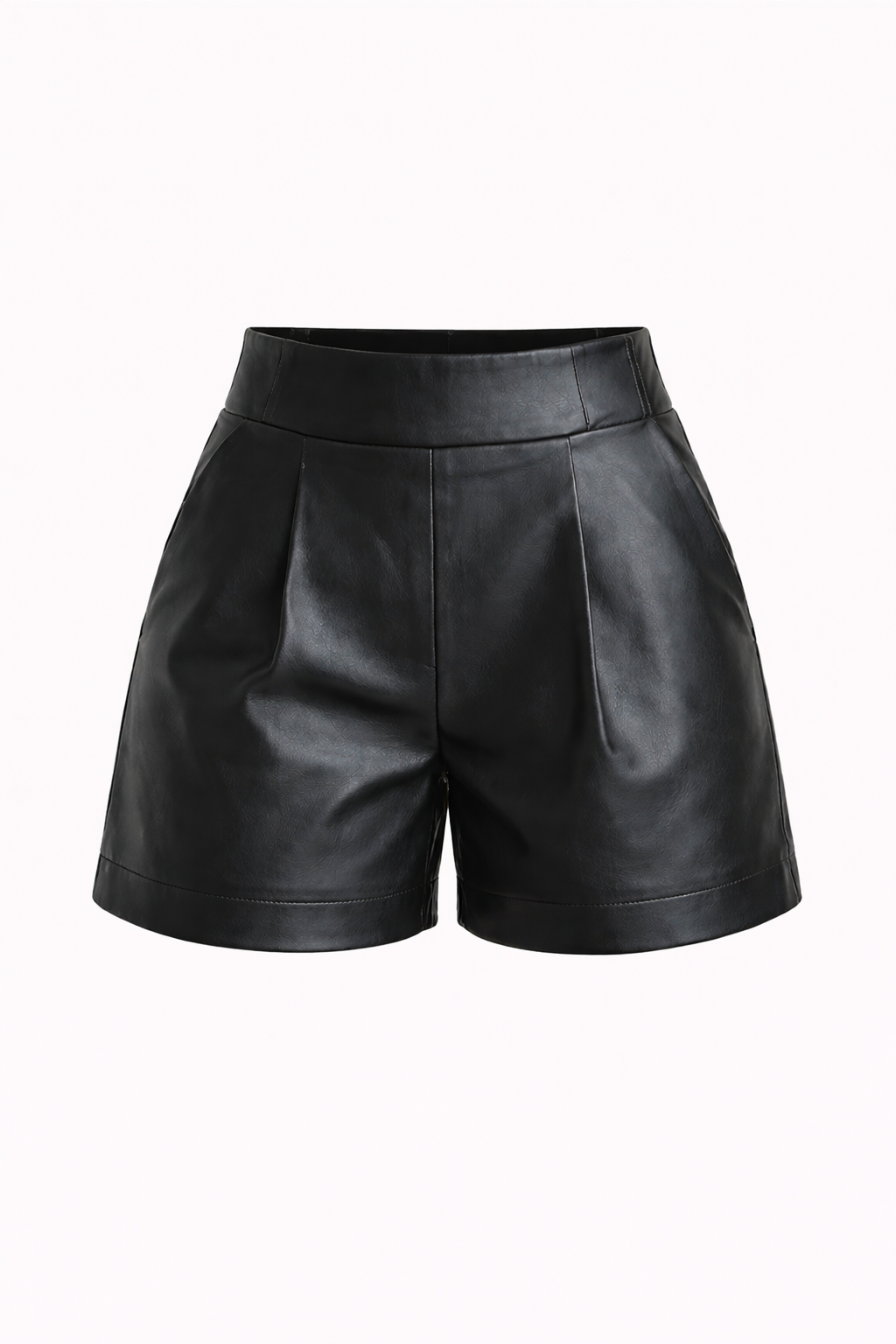 Short Cuir Lisse – Noir