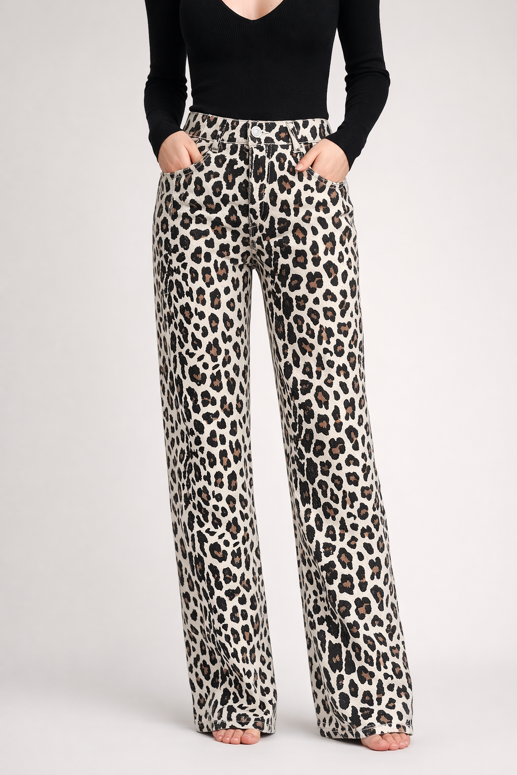 Pantalon Imprimé Léopard